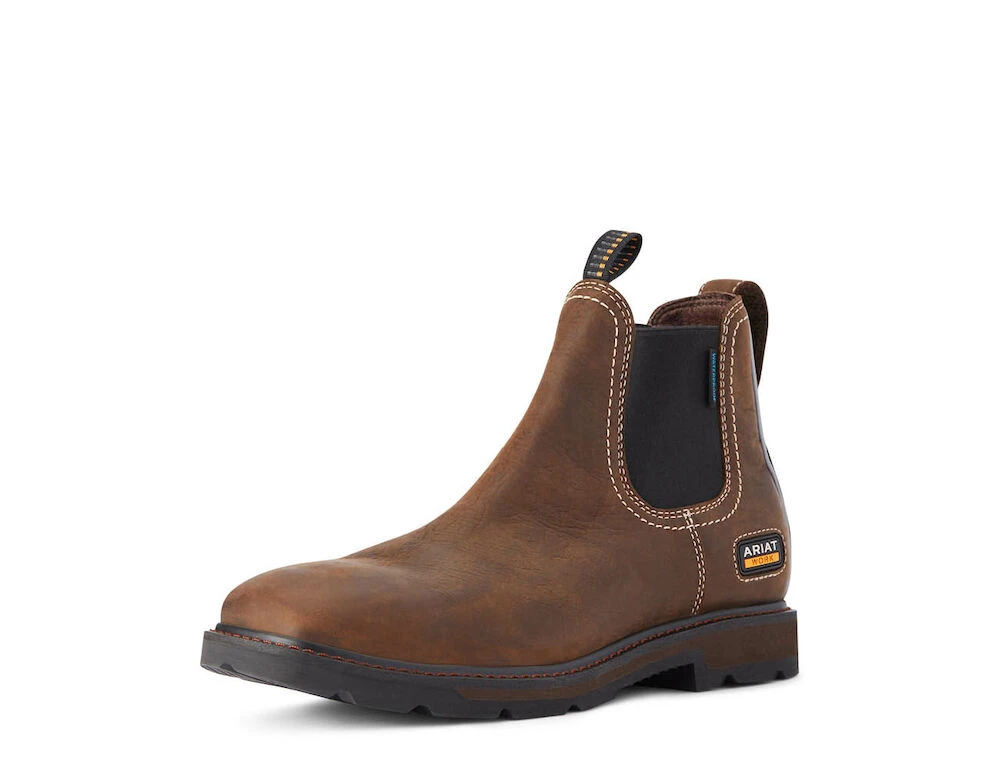 ARIAT Mens Groundbreaker Chelsea Wide Square Toe H20 Boots