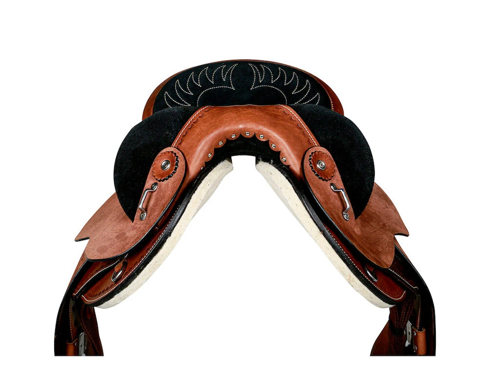 SYD HILL Gibson Roughout Leather Half Breed Saddle - Shxp Adjustable Tree & Panels