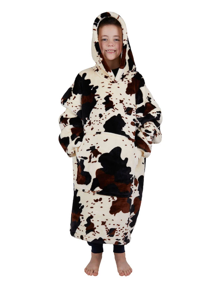 PURE WESTERN Kids Pw Cow Snuggle Hoodie