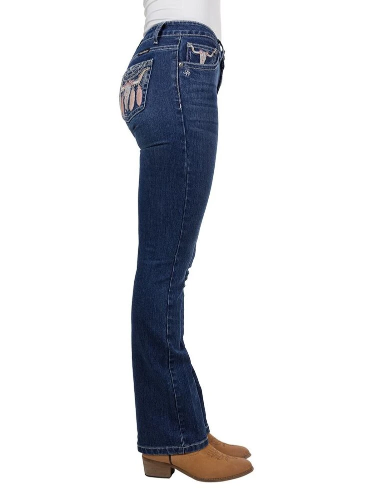 PURE WESTERN Womens Ava Boot Cut Jean 32L