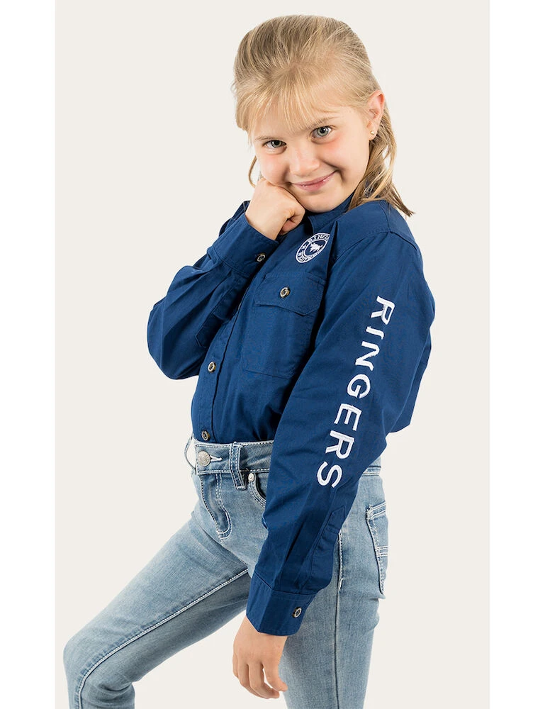 RINGERS WESTERN Jackaroo Kids L/S Full Button Embroidered Workshirt
