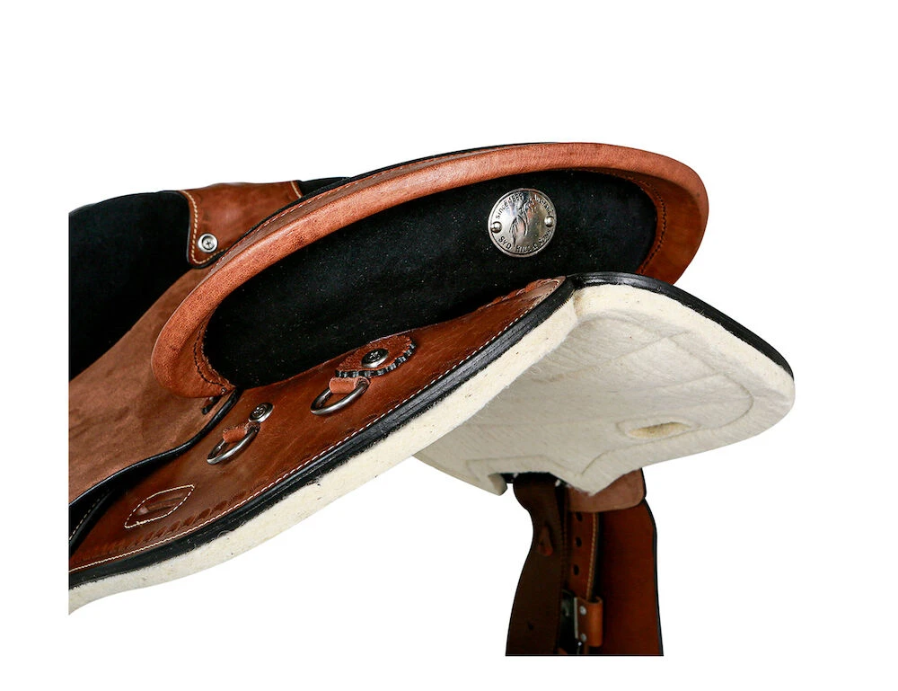 SYD HILL Gibson Roughout Leather Half Breed Saddle - Shxp Adjustable Tree & Panels