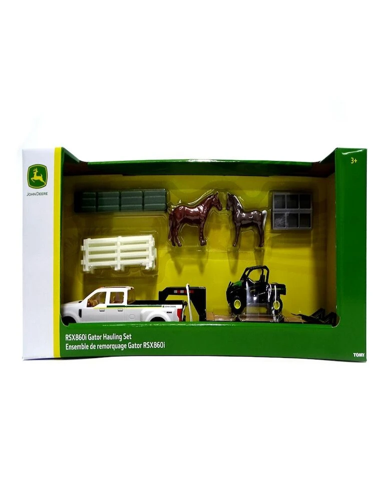 JOHN DEERE Ford Pickup With John Deere Gator On Trailer (Plus Horses And Yards)