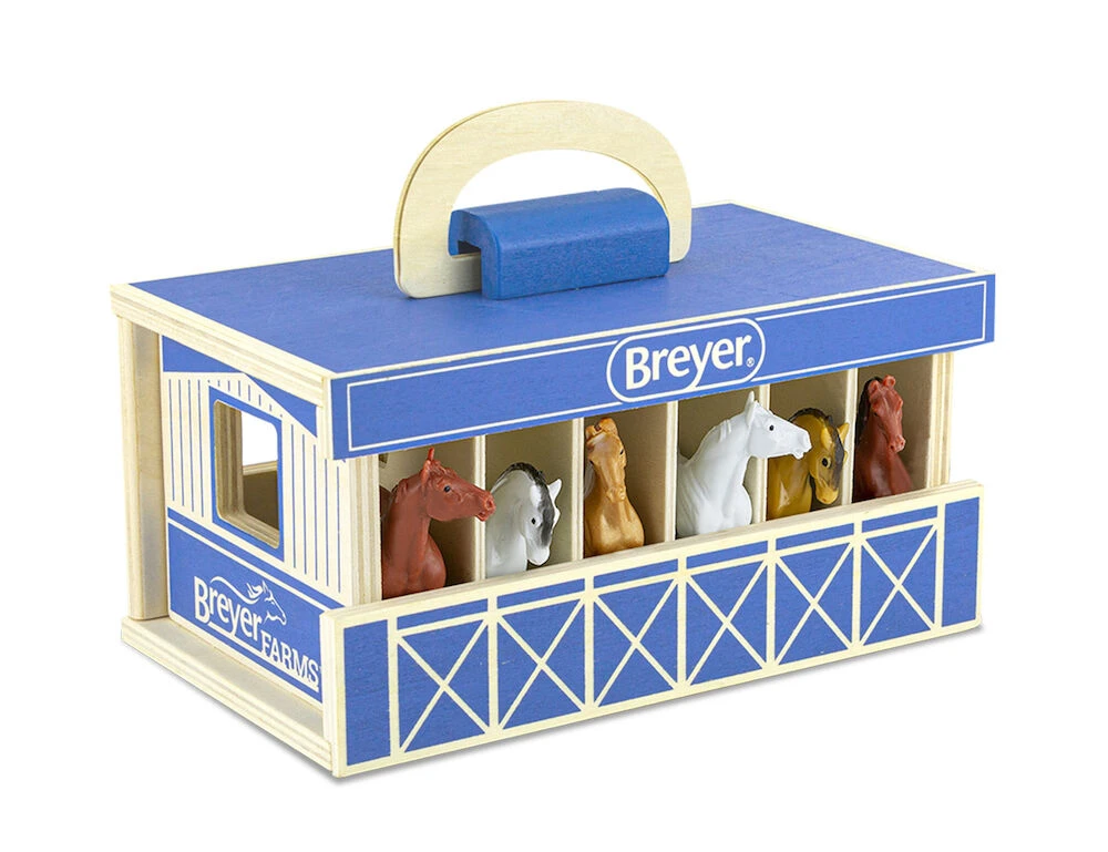 BREYER Stablemates Farms Wooden Carry Case