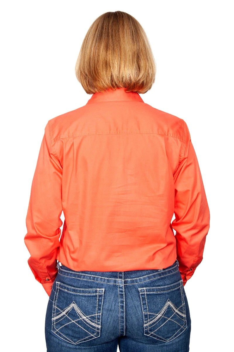 JUST COUNTRY Womens Jahna 1/2 Button Long Sleeve Workshirt