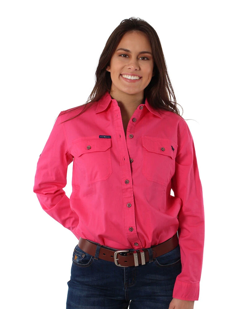 RINGERS WESTERN Pentecost River Womens Full Button Work Shirt