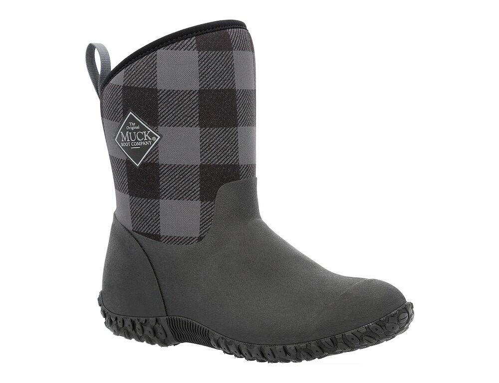 MUCK Womens Muckster II Mid Cozy Fleece Plaid Boots