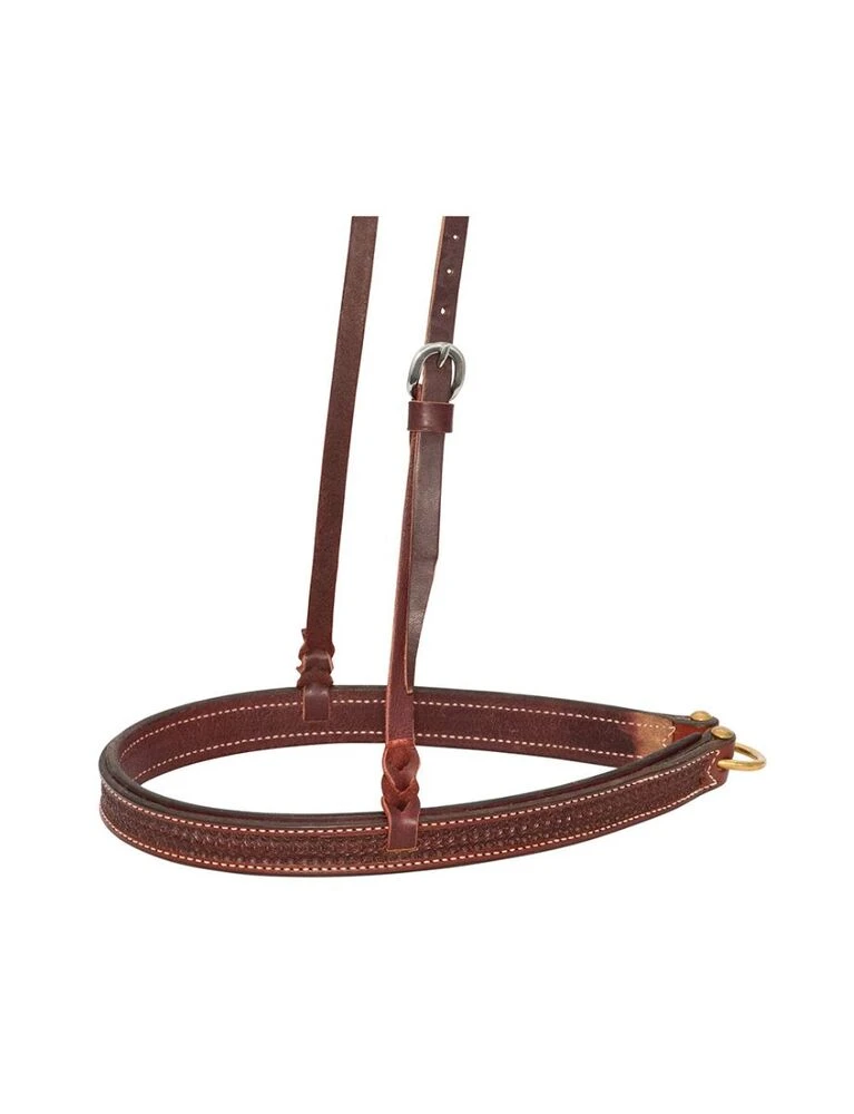 COWBOY TACK Rosewood Spider Stamp Noseband