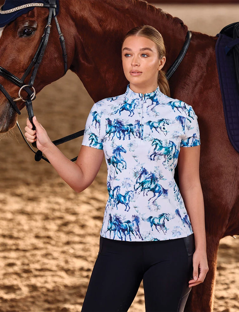 DUBLIN 1/4 Zip Breathable Short Sleeve Top