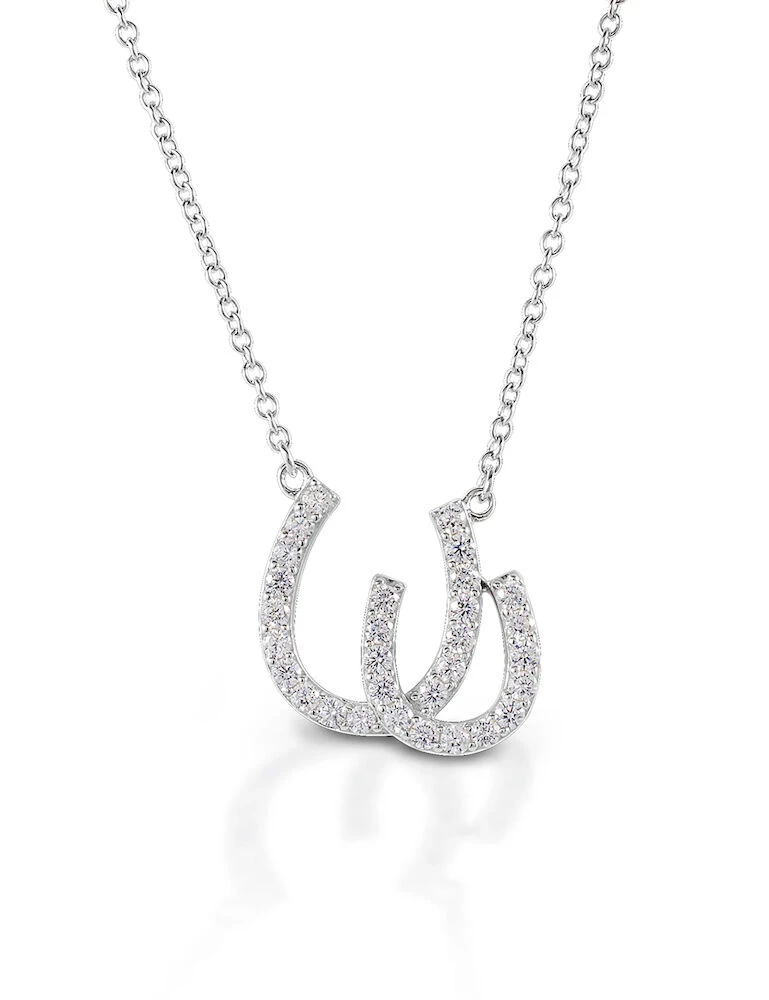 KELLY HERD Sterling Silver Double Horseshoe Necklace