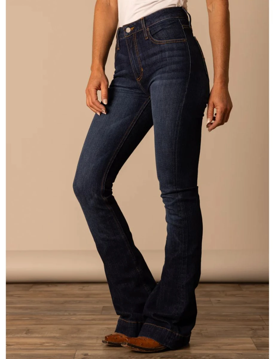 KIMES RANCH Jennifer Ladies Ultra High Rise Wide Flare Leg Jeans 34L