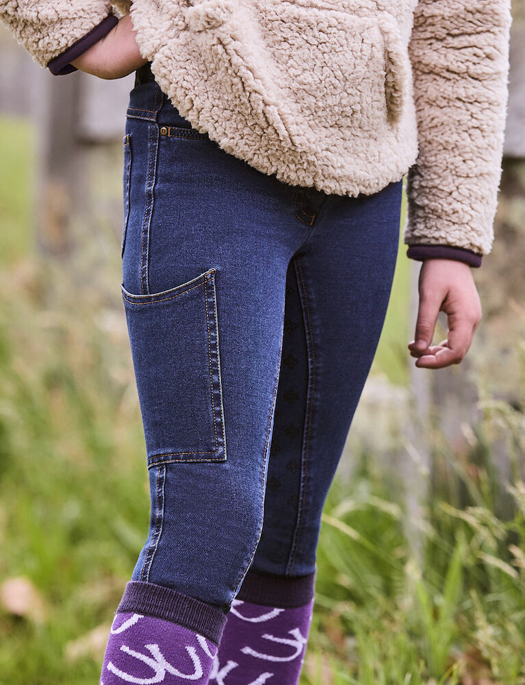 DUBLIN Kids Shona Denim Full Seat Breeches