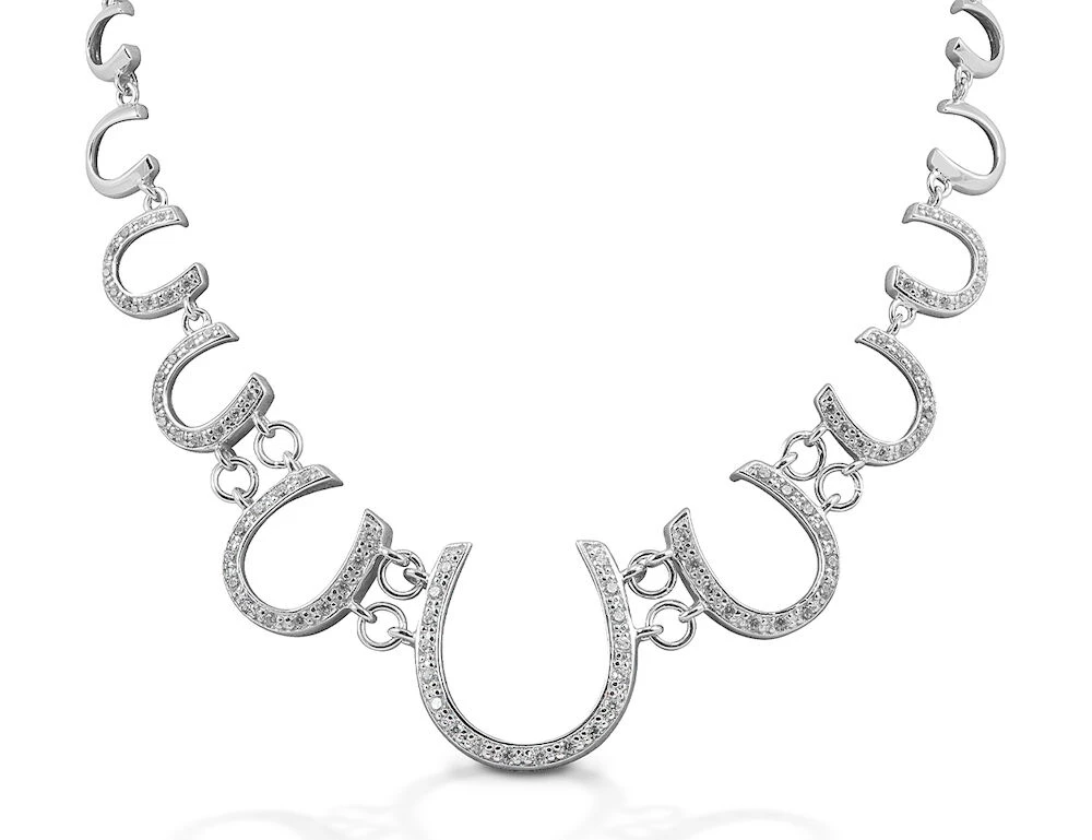 KELLY HERD Sterling Silver Multi Horseshoe Necklace