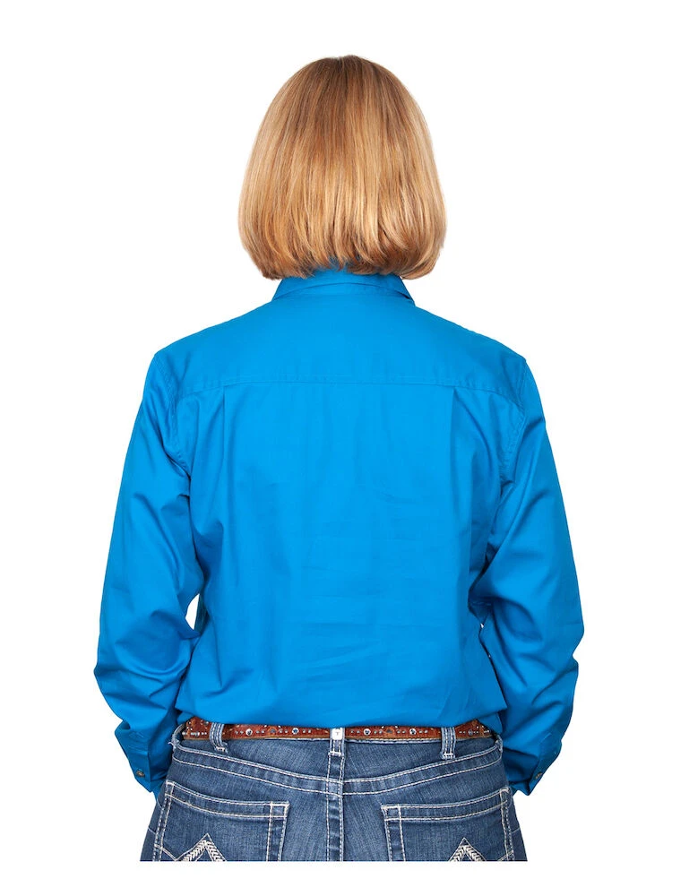 JUST COUNTRY Womens Jahna 1/2 Button Long Sleeve Workshirt
