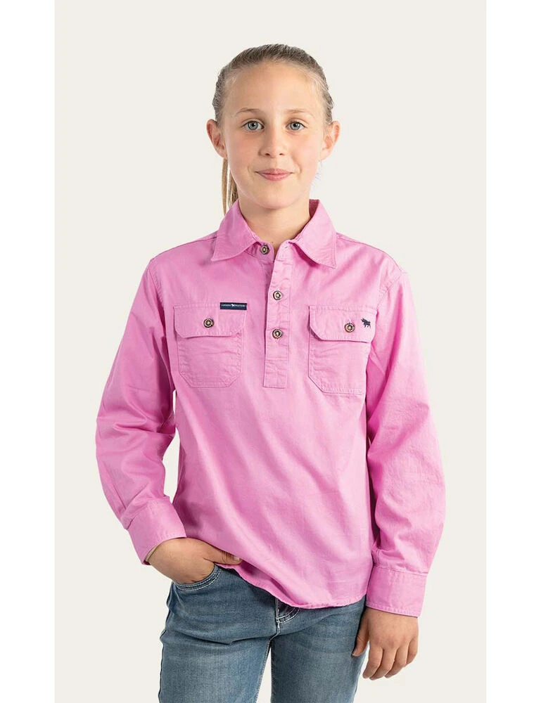 RINGERS WESTERN Ord River Kids Half Button Work Shirt