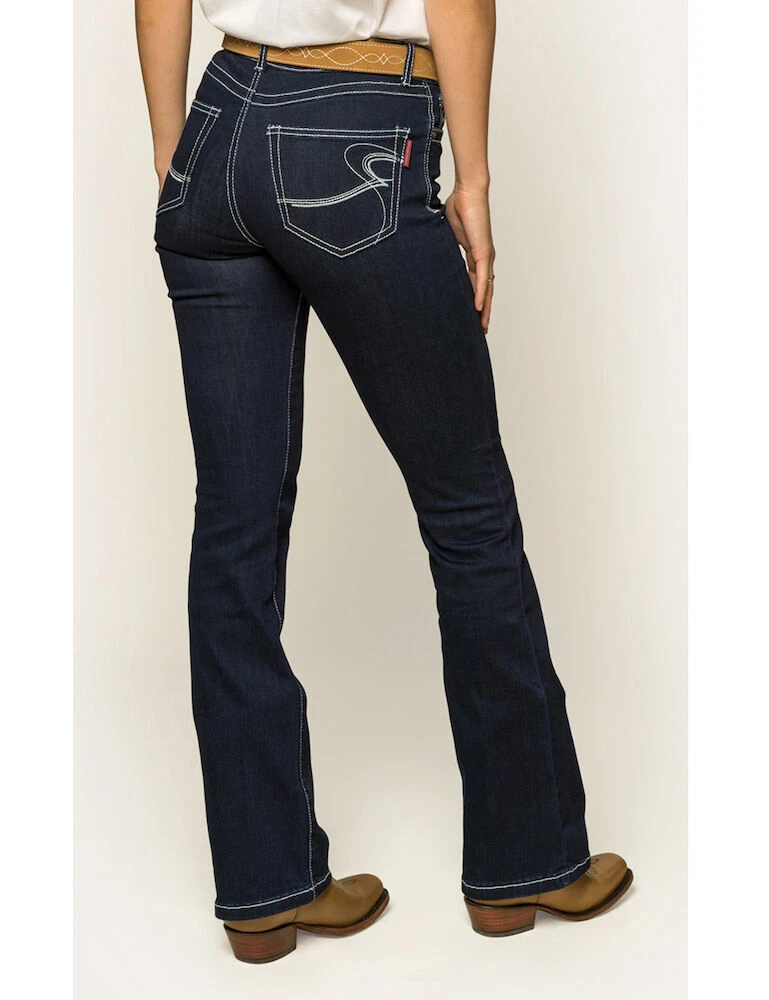 RINGERS WESTERN Caroline Womens Mid Rise Bootleg Jean