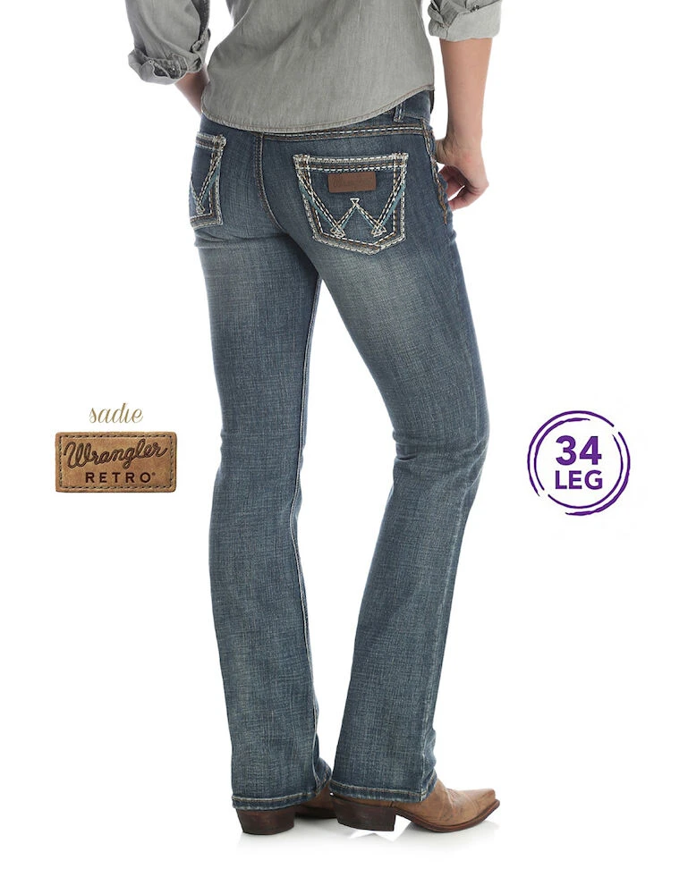 WRANGLER Womens Low Rise Boot Cut Jean Sadie