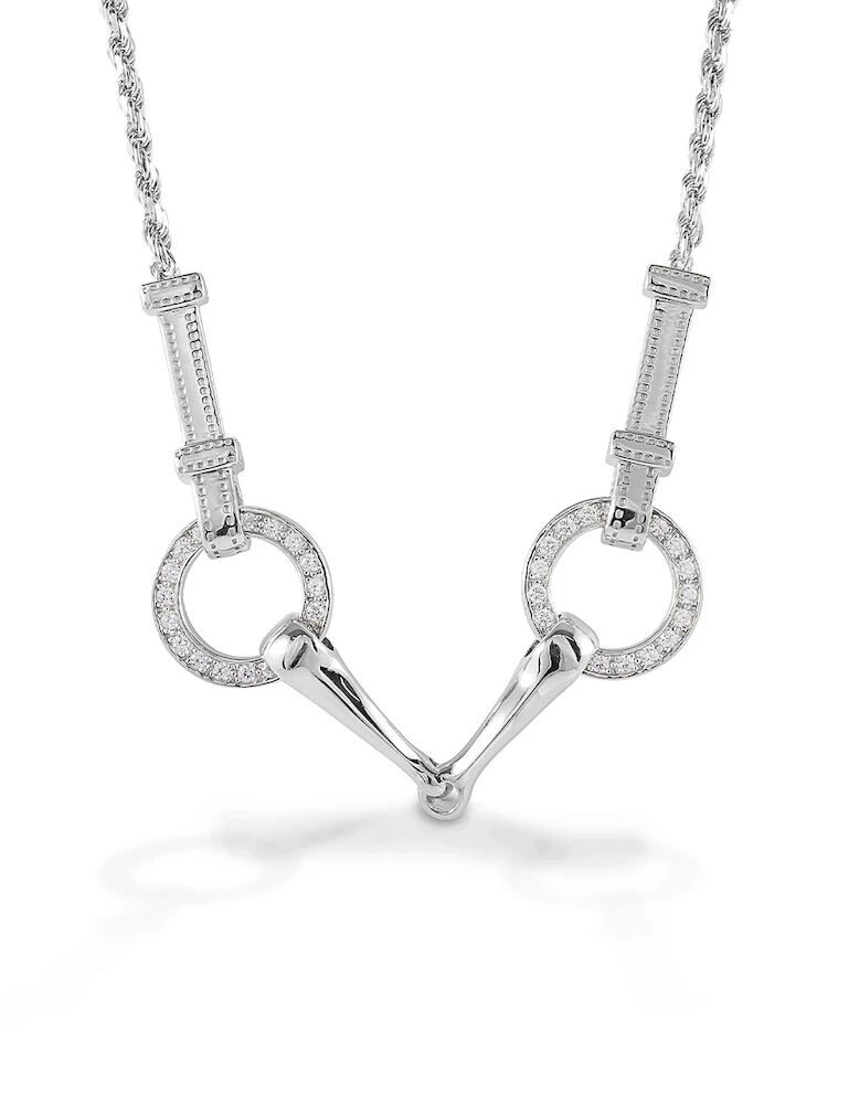 KELLY HERD Sterling Silver Snaffle Bit Necklace