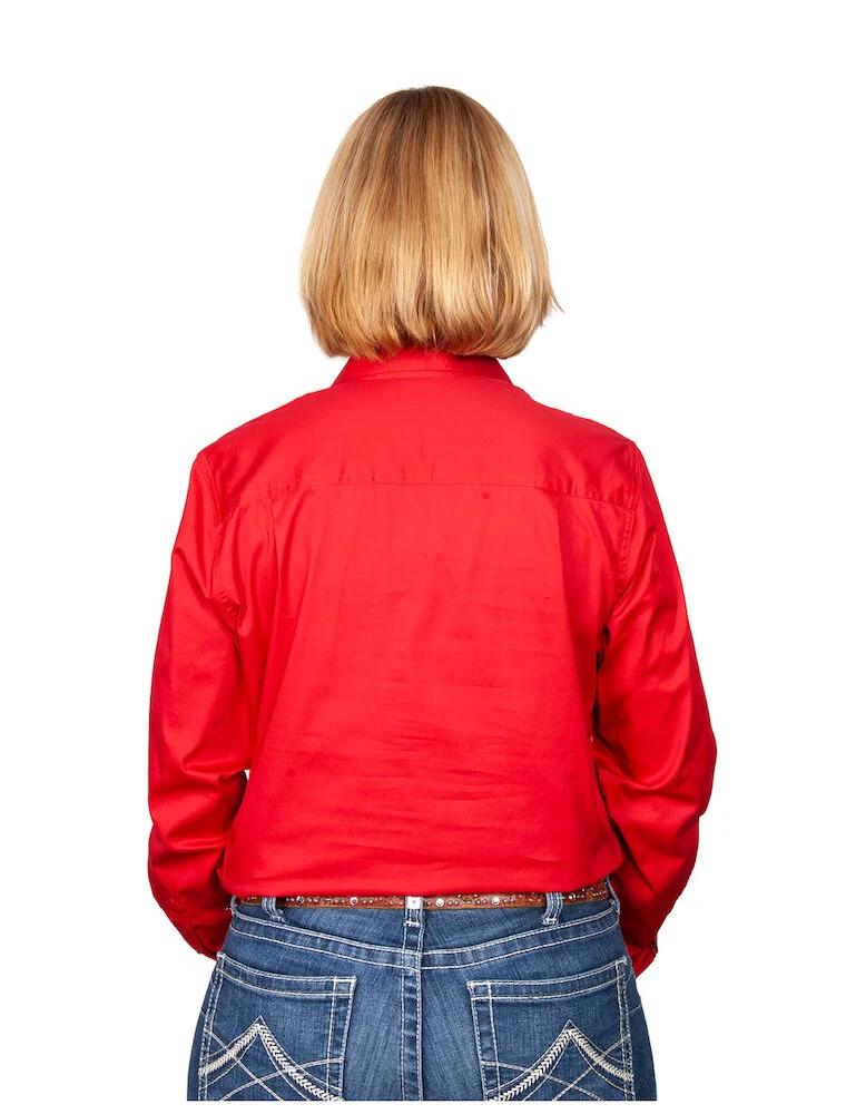 JUST COUNTRY Womens Jahna 1/2 Button Long Sleeve Workshirt