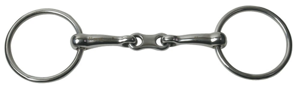JP KORSTEEL Stainless Steel French Link Loose Ring Snaffle Bit