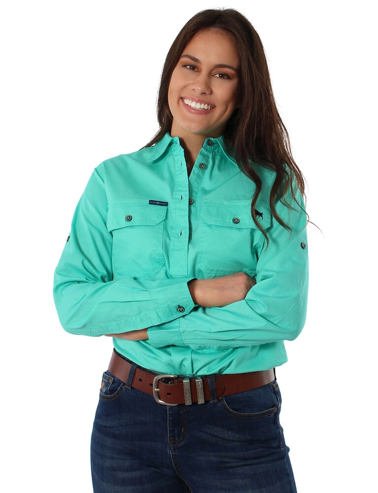 RINGERS WESTERN Pentecost River Womens Full Button Work Shirt