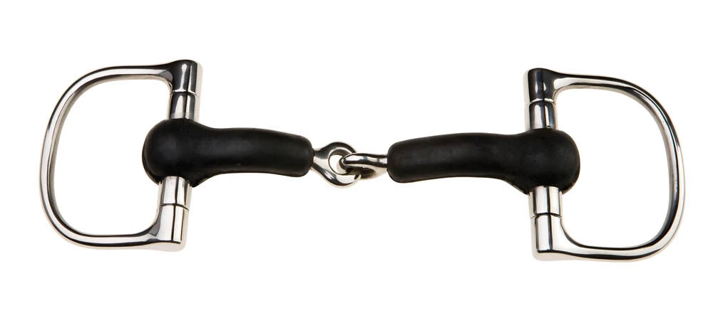 JP KORSTEEL Rubber Mouth Jointed Dee Ring Snaffle Bit