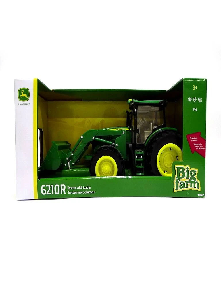 JOHN DEERE 1:16 Scale Lights And Sounds Tractor With Loader