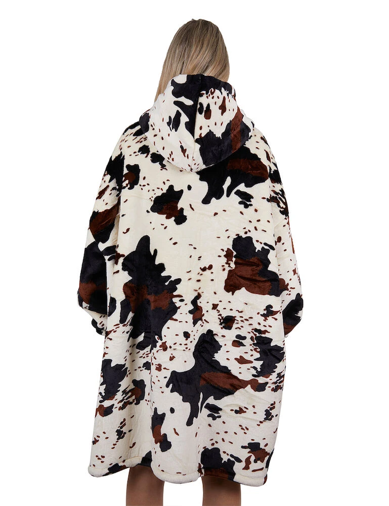 PURE WESTERN Pw Cow Print Snuggle Hoodie