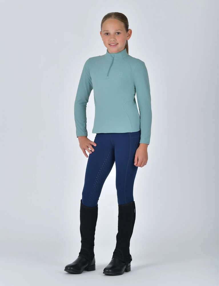 DUBLIN Kids Fitted 1/4 Zip Long Sleeve Base Layer