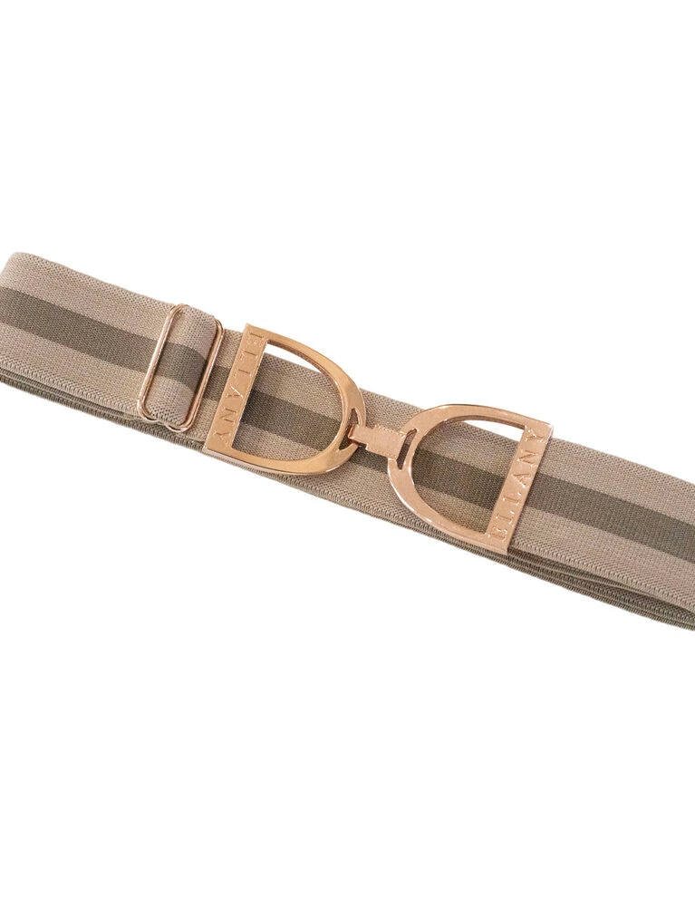 ELLANY Rose Gold Stirrup Elastic Belt