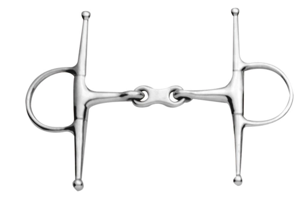 KORSTEEL Stainless Steel French Link Full Cheek Snaffle Bit