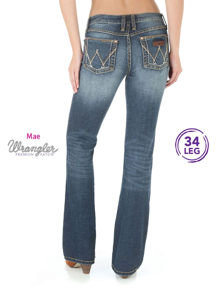 WRANGLER Womens Mid Rise Boot Cut Jean