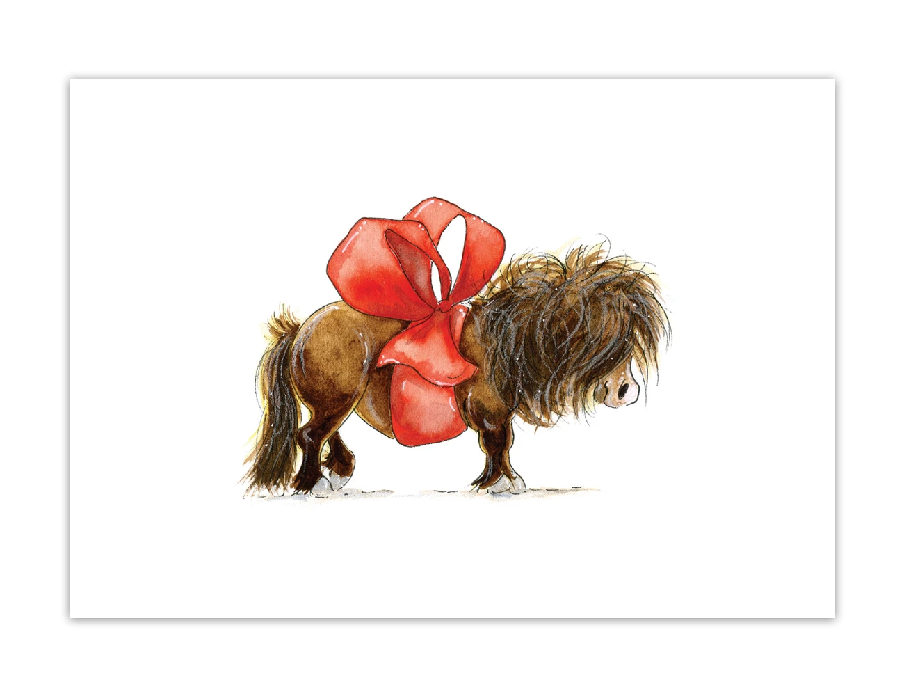 MANDY FOOT Gift Horse Blank Greeting Card