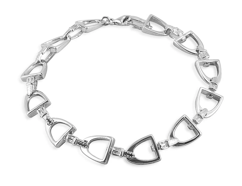 KELLY HERD Sterling Silver Small English Stirrup Bracelet