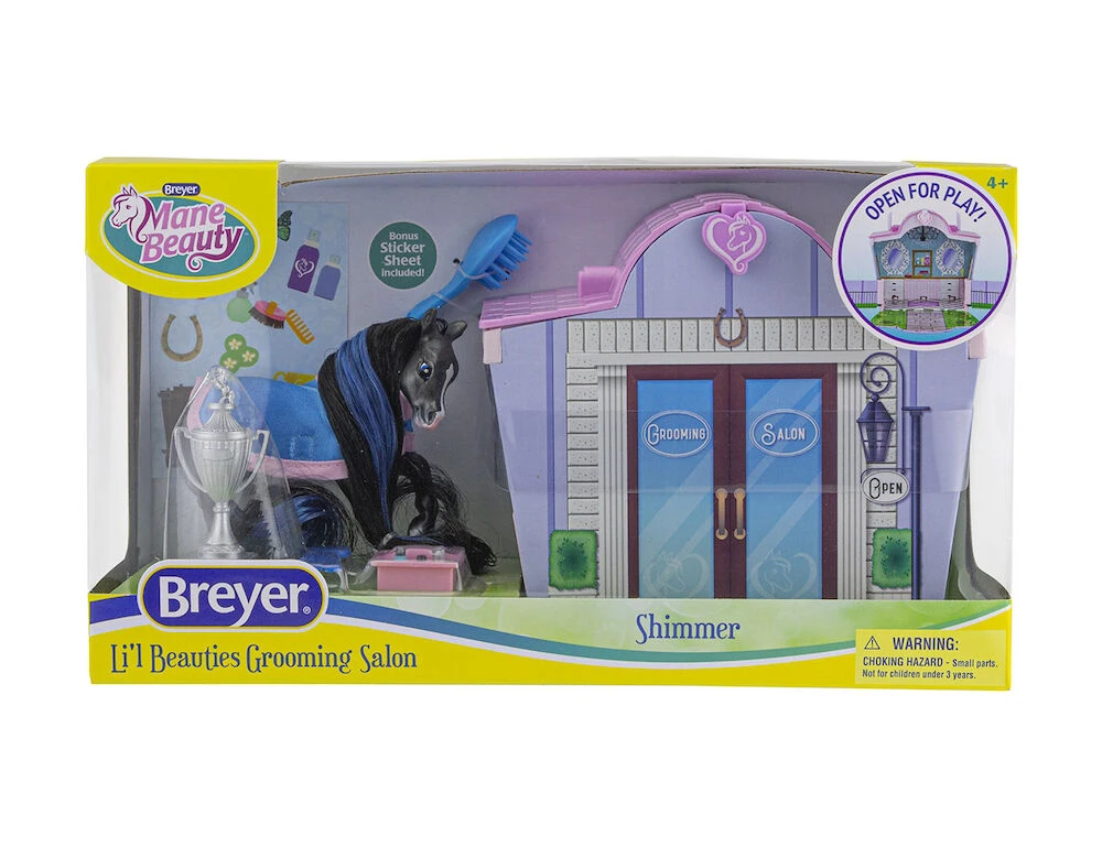 BREYER Mane Beauty Li'L Beauties Playset - Shimmer Grooming Salon