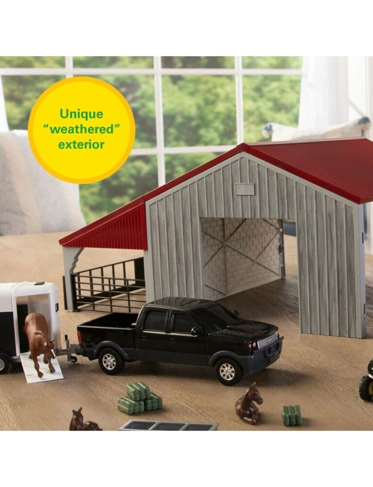 JOHN DEERE 1:32 Scale Weathered Barn Play Set