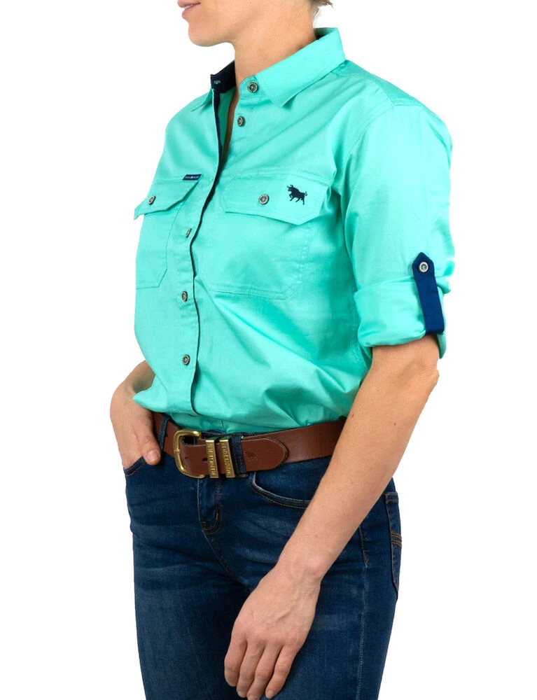 RINGERS WESTERN Pentecost River Womens Full Button Work Shirt