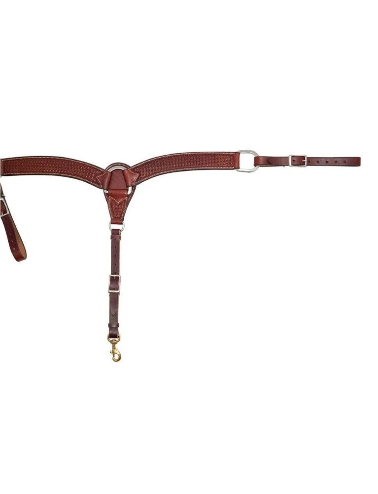 COWBOY TACK Rosewood Spider Stamp Breast Collar