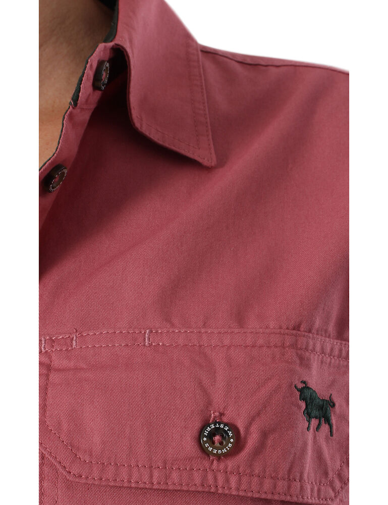 RINGERS WESTERN Pentecost River Womens Half Button Work Shirt