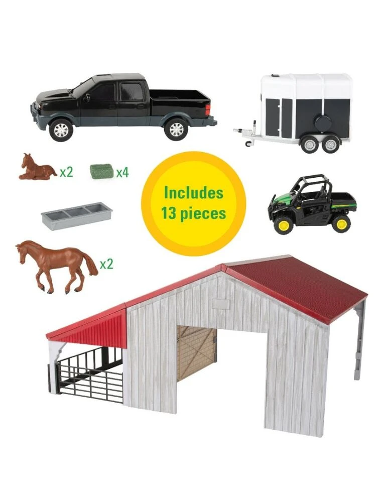 JOHN DEERE 1:32 Scale Weathered Barn Play Set