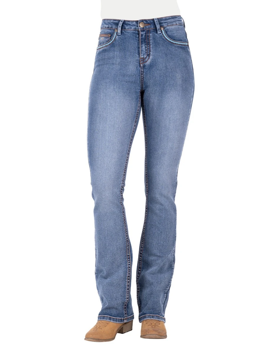 PURE WESTERN Womens Nina Hirise Boot Jean - 34 Leg