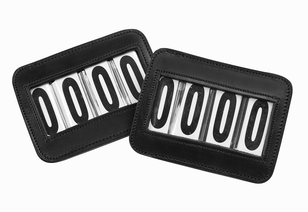 COLLEGIATE Leather Saddlecloth Number Holder