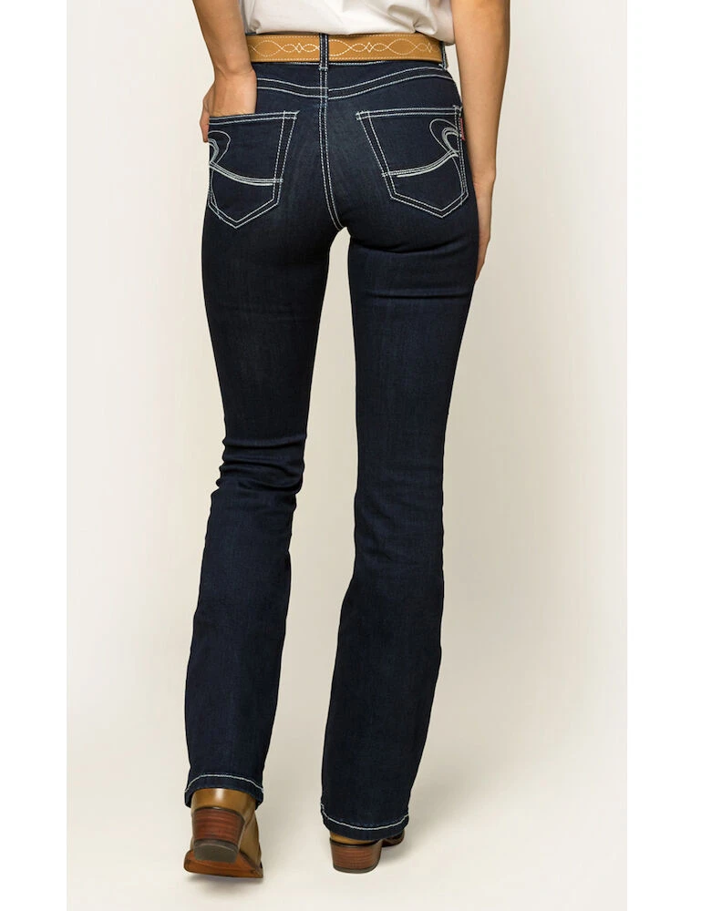 RINGERS WESTERN Caroline Womens Mid Rise Bootleg Jean