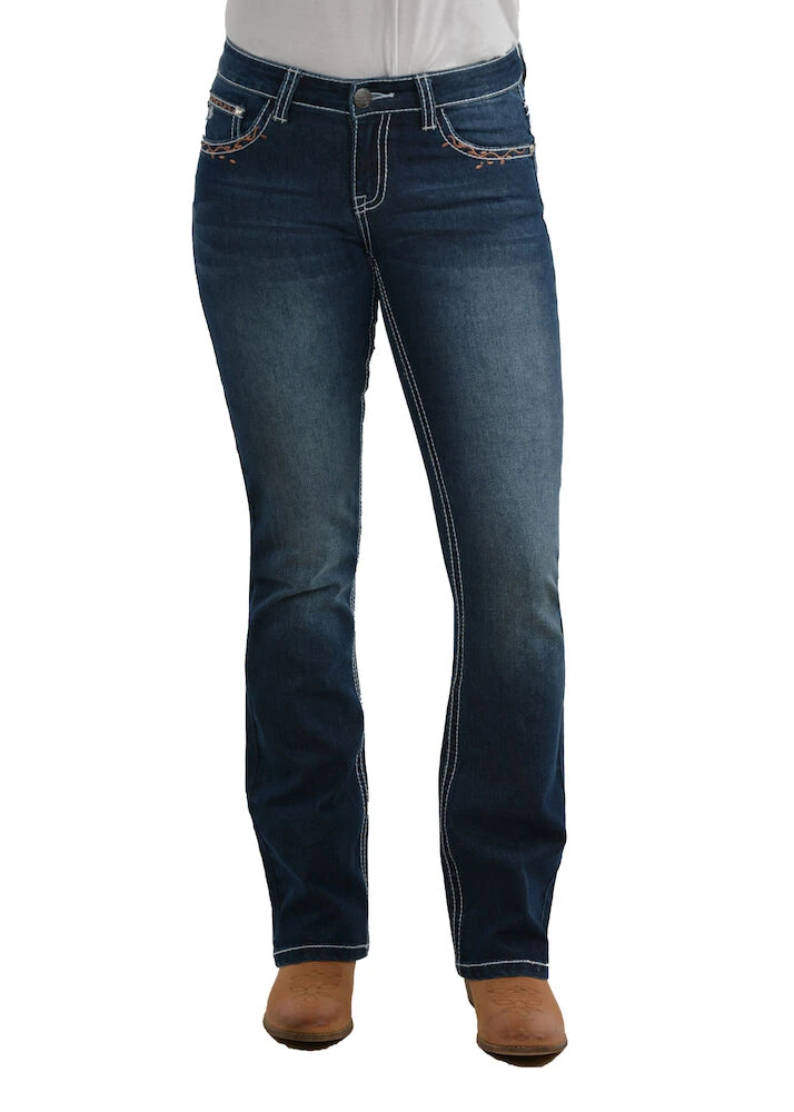 PURE WESTERN Womens Bridget Boot Cut Jean 32 Leg