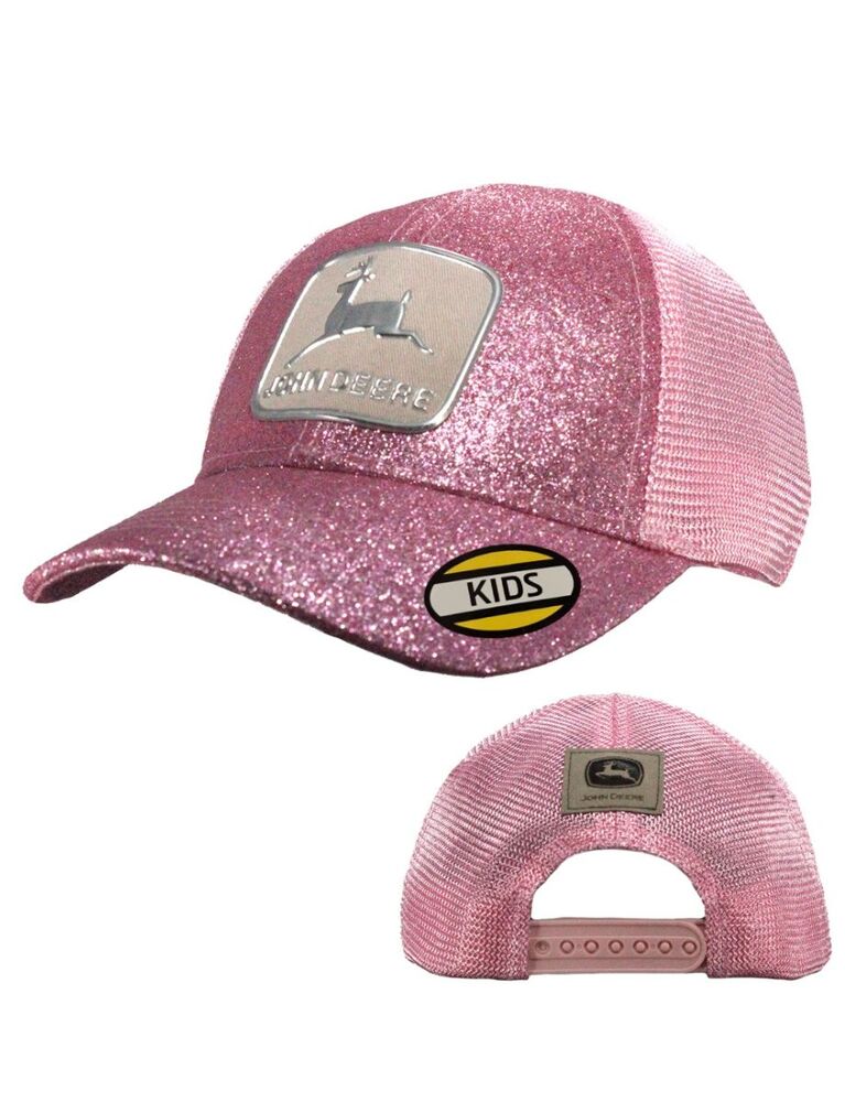 JOHN DEERE Toddler Vintage Logo Glitter Mesh Trucker Cap
