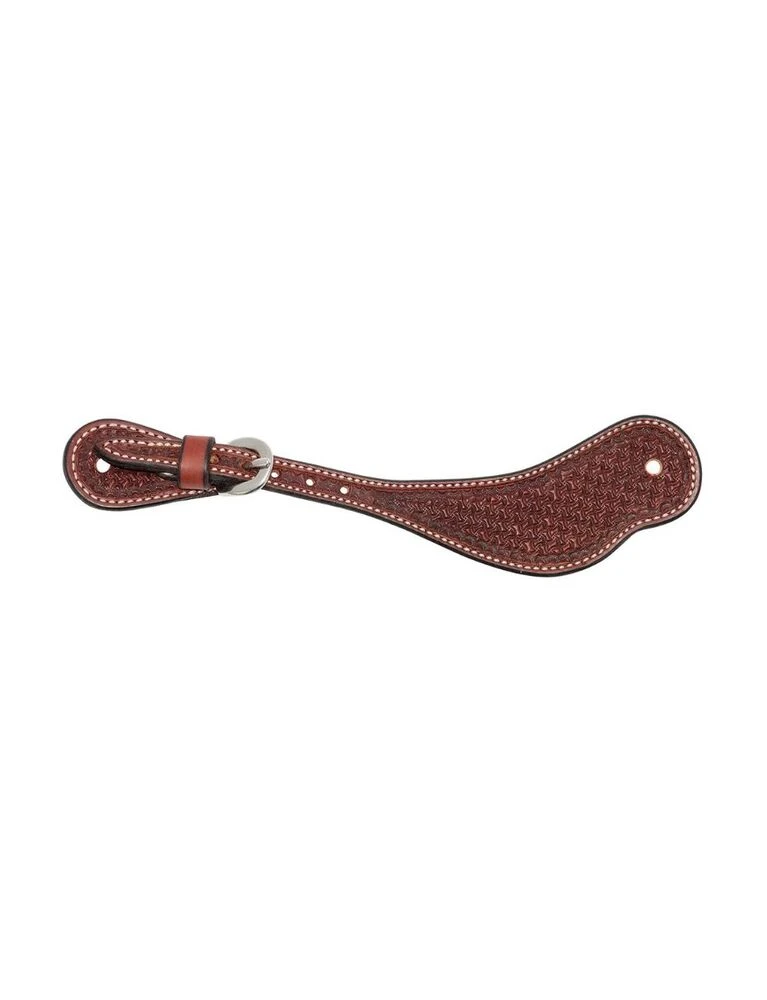 COWBOY TACK Rosewood Spider Stamp Spur Straps