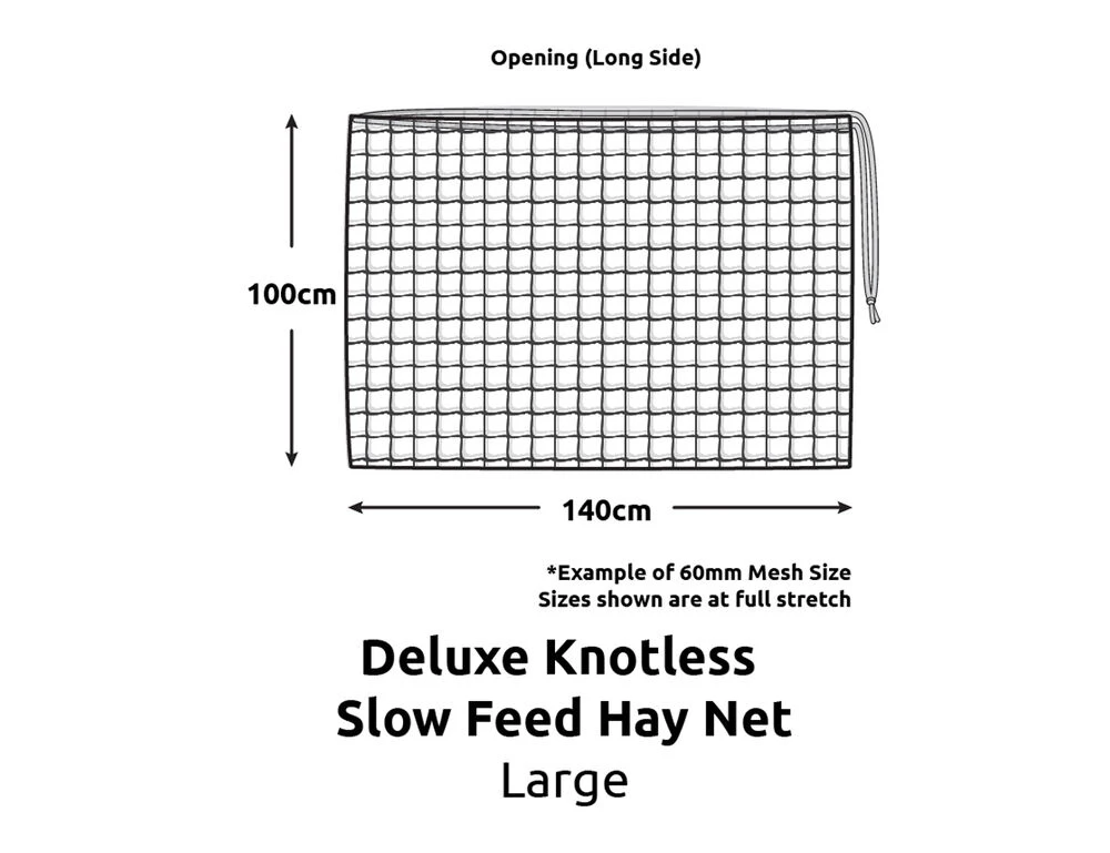 GUTZBUSTA Deluxe 5MM Knotless Slow Feed Hay Net