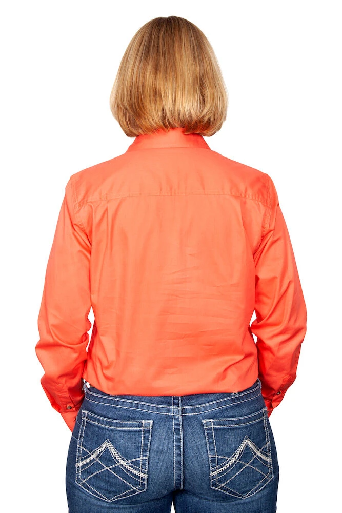 JUST COUNTRY Womens Jahna 1/2 Button Long Sleeve Workshirt