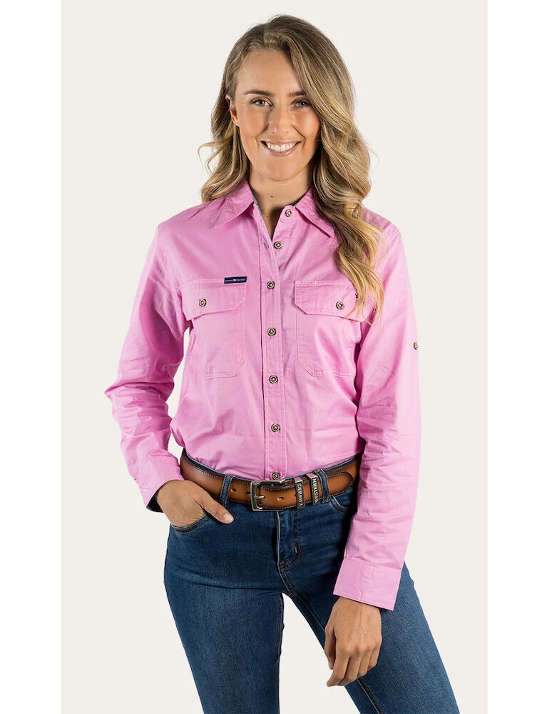 RINGERS WESTERN Pentecost River Womens Full Button Work Shirt