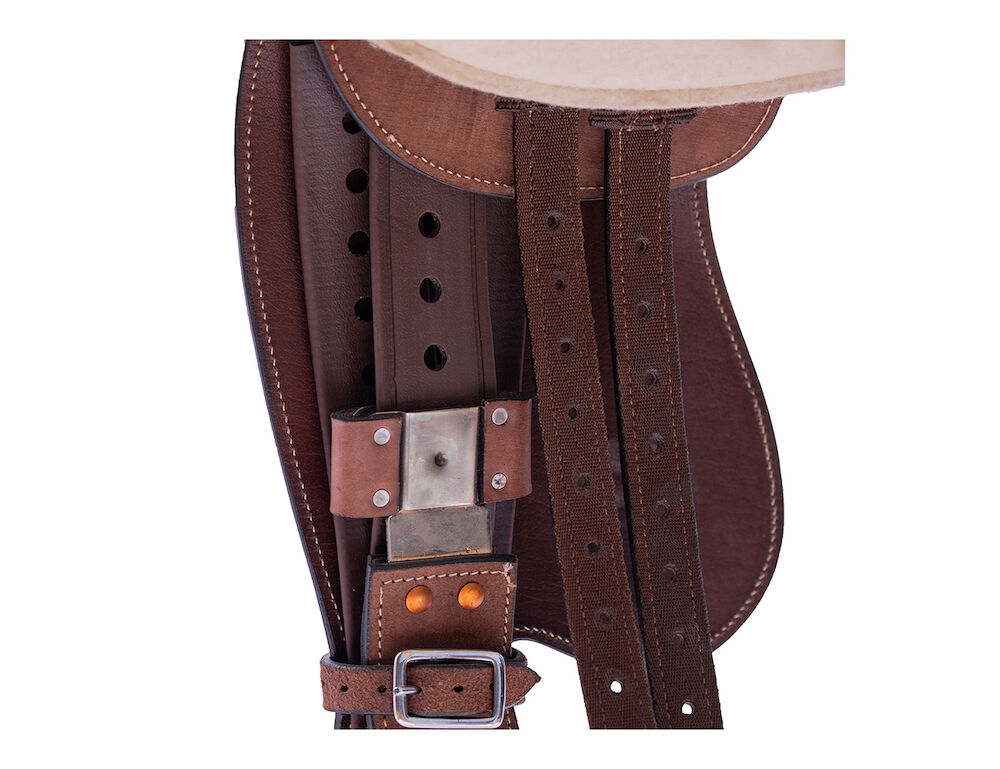 SYD HILL Shxp Hawk Polocrosse Rough Out Leather Stock Fender Saddle